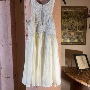 NWT Free people Pearlie chiffon mini dress size 0